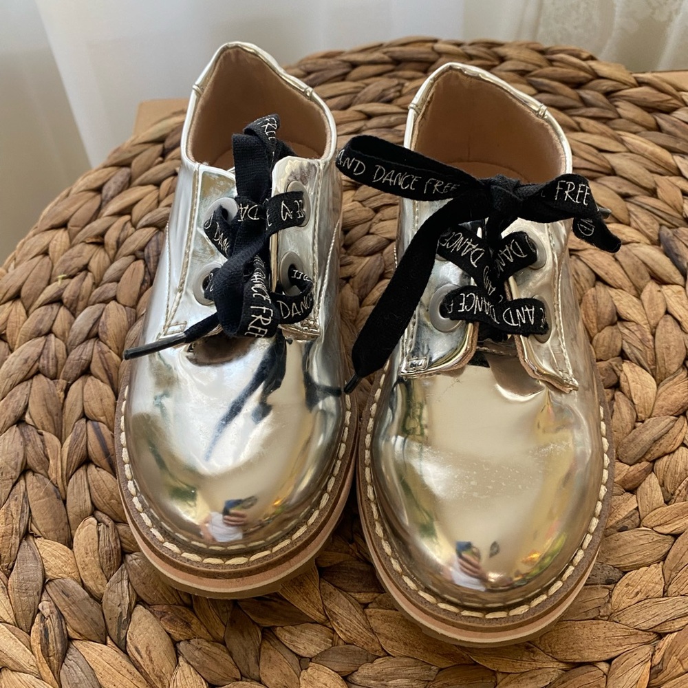 Silver kids shoes